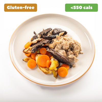 Balsamic Mushroom Chicken with Mixed Veggies GF [Heat & Eat]