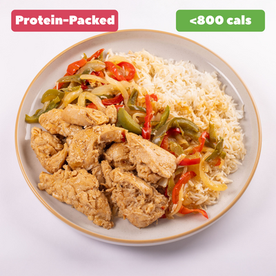Sweet Chili Chicken with Rice and Peppers [Heat & Eat]
