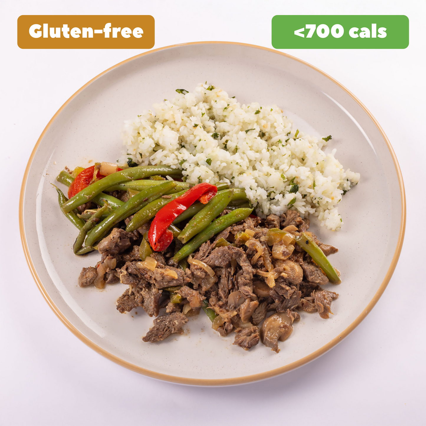 Beef Stir Fry with Cilantro Rice and Veggies GF [Heat & Eat]