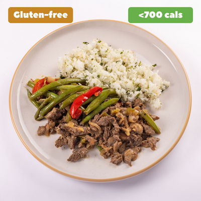 Beef Stir Fry with Cilantro Rice and Veggies GF [Heat & Eat]