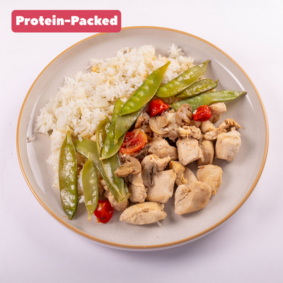 General Tso Chicken with Rice and Stir-Fried Veggies [Heat & Eat]