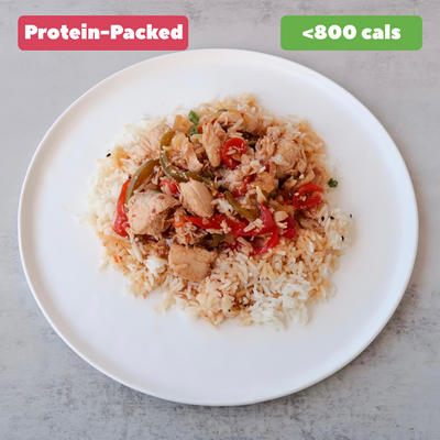 Sweet Chili Chicken with Rice and Peppers [Heat & Eat]