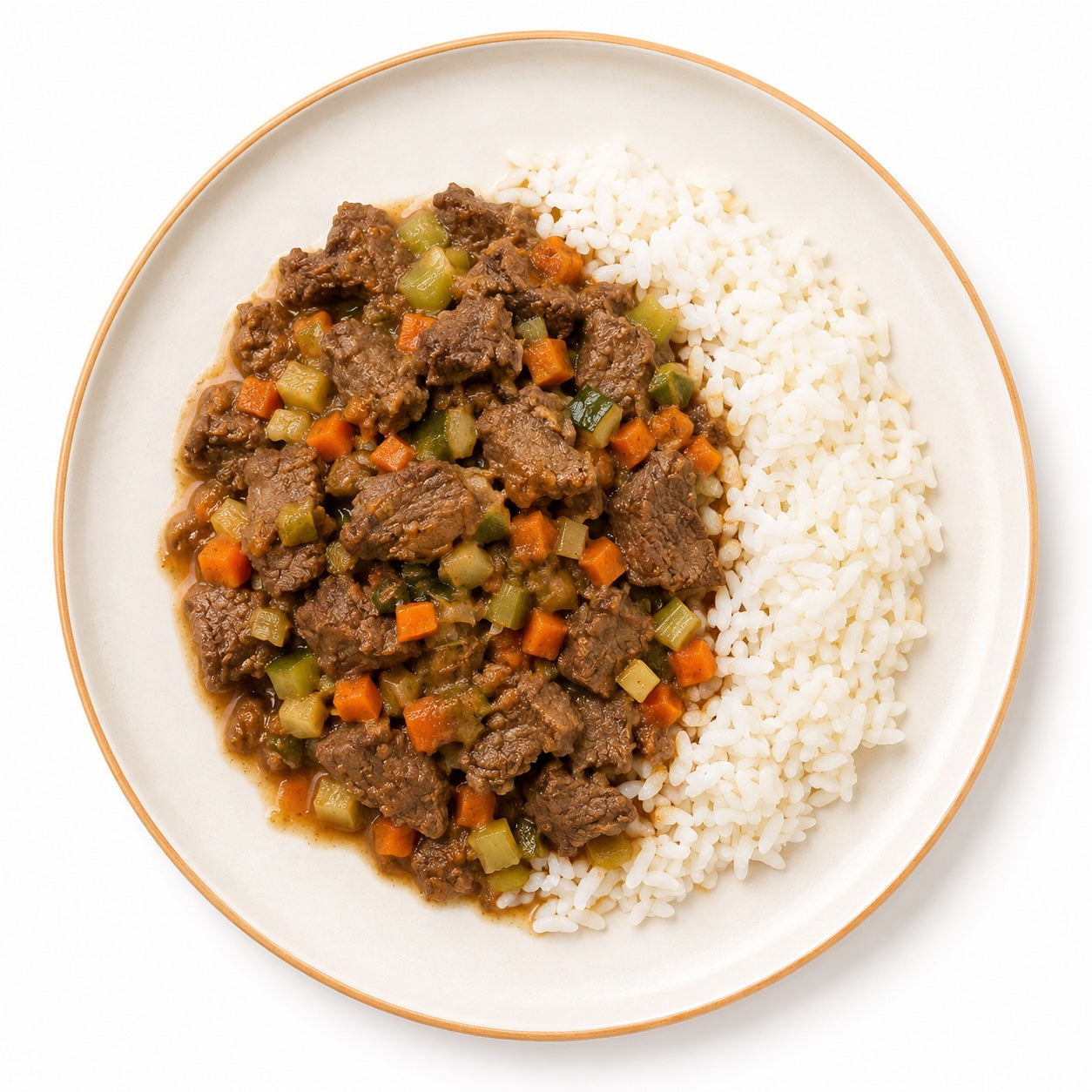 Beef Stew with Rice and Veggies [Heat & Eat]