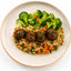 Korean Meatballs with Veggie Rice and Broccoli