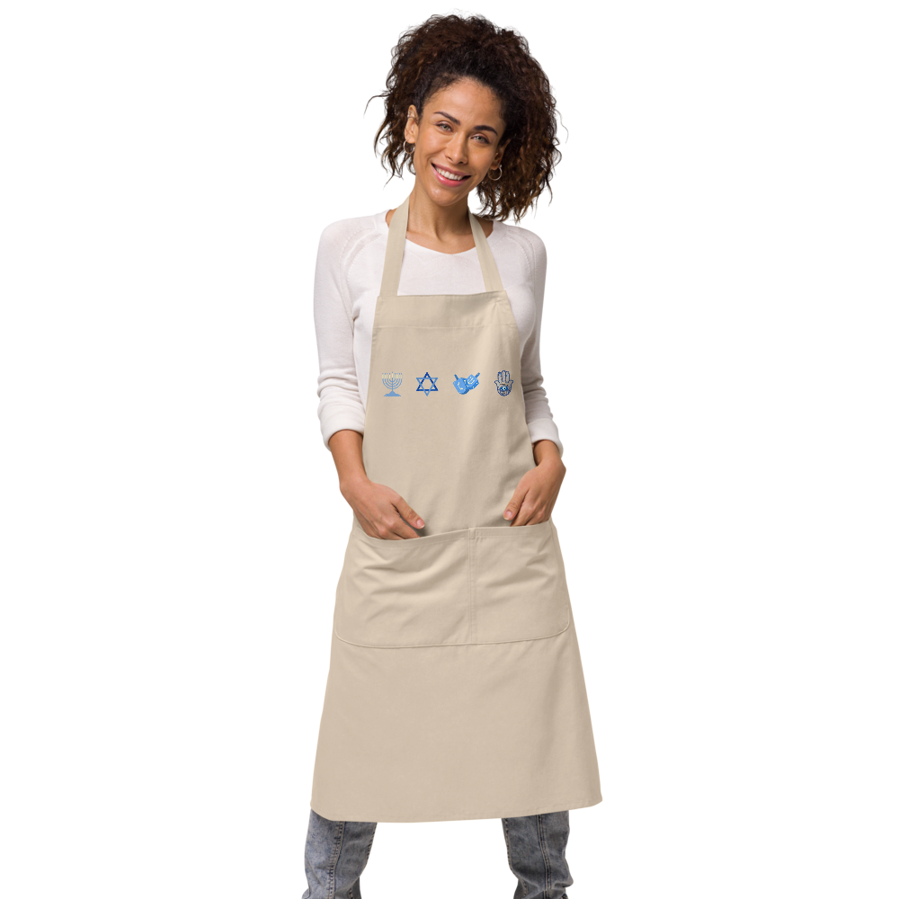 Jewish and Hannukah Icons Apron